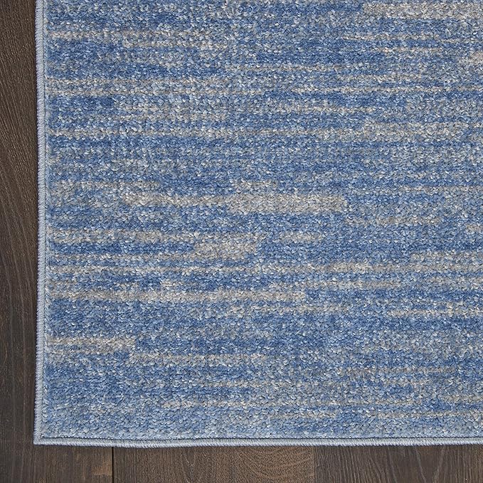 Nourison Home Nourison Essentials Blue Grey 10' x 14' Area Rug - Easy Clean, Non Shedding, Bed Room, Living Room, Dining Room, Kitchen (10' x 14')