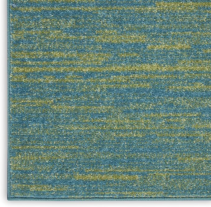 Nourison Home Nourison Essentials Blue Green 10' x 14' Area Rug - Easy Clean, Non Shedding, Bed Room, Living Room, Dining Room, Kitchen (10' x 14')