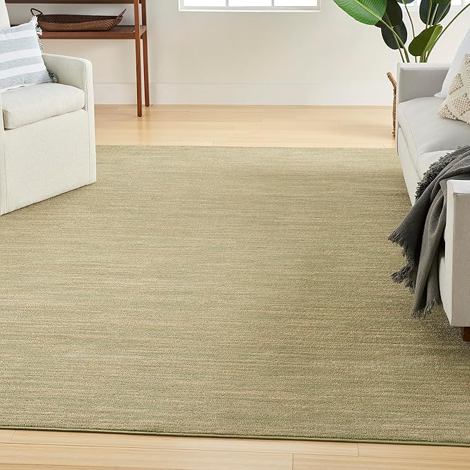 Nourison Home Nourison Essentials Green Gold 9' x 12' Area Rug - Easy Clean, Non Shedding, Bed Room, Living Room, Dining Room, Kitchen (9' x 12')