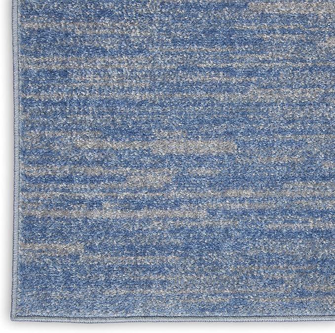 Nourison Home Nourison Essentials Blue Grey 2' x 4' Area Rug - Easy Clean, Non Shedding, Bed Room, Living Room, Dining Room, Kitchen (2' x 4')