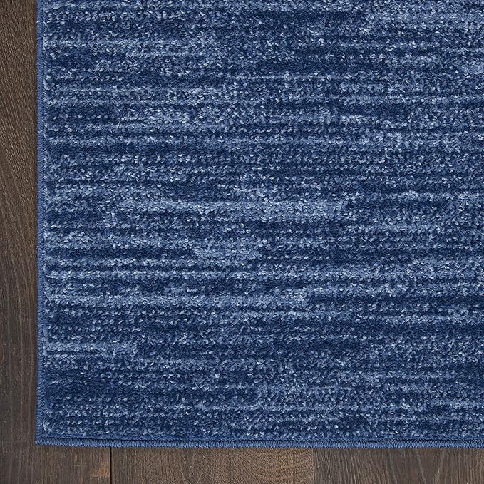 Nourison Home Nourison Essentials Navy Blue 2' x 4' Area Rug - Easy Clean, Non Shedding, Bed Room, Living Room, Dining Room, Kitchen (2' x 4')
