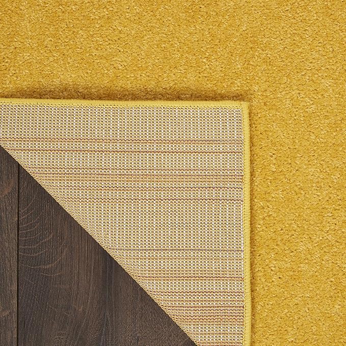 Nourison Home Nourison Essentials Yellow 6' x 9' Area Rug - Easy Clean, Non Shedding, Bed Room, Living Room, Dining Room, Kitchen (6' x 9')