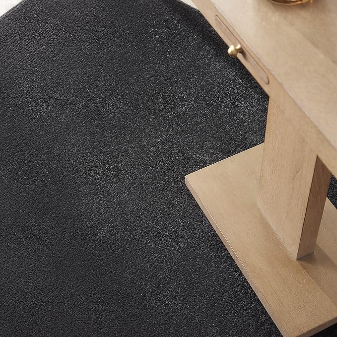 Nourison Home Nourison Essentials Black 4' x 6' Area Rug - Easy Clean, Non Shedding, Bed Room, Living Room, Dining Room, Kitchen (4' x 6')