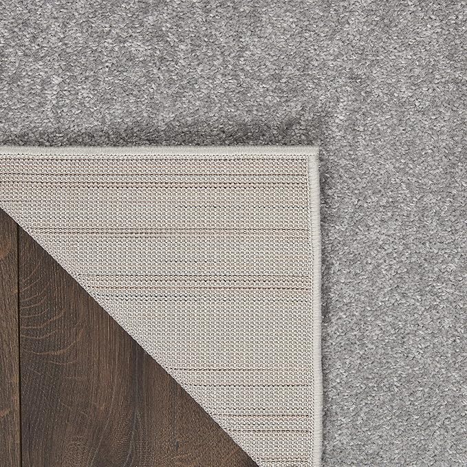 Nourison Home Nourison Essentials Silver Grey 2'2" x 18' Area Rug - Easy Clean, Non Shedding, Bed Room, Living Room, Dining Room, Kitchen (18' Runner)