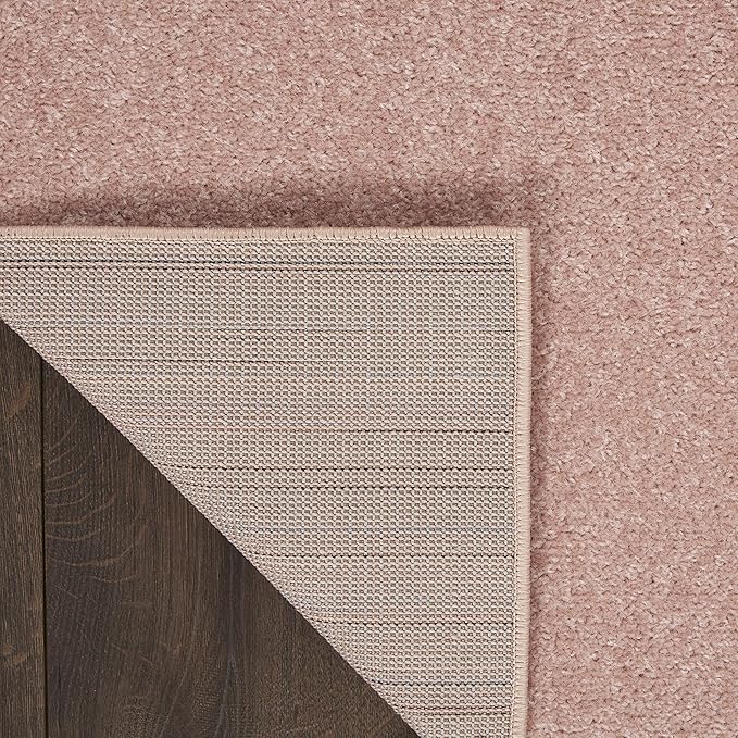 Nourison Home Nourison Essentials Pink 2'2" x 20' Area Rug - Easy Clean, Non Shedding, Bed Room, Living Room, Dining Room, Kitchen (20' Runner)