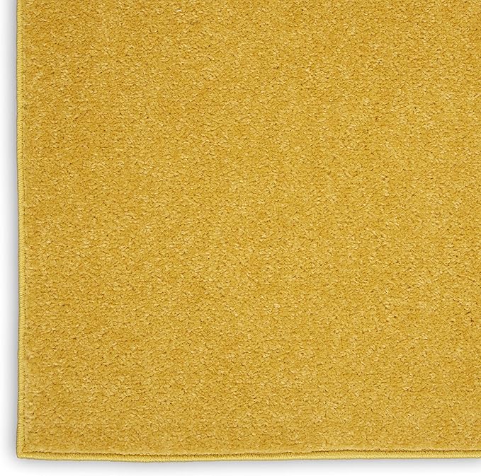 Nourison Home Nourison Essentials Yellow 3' x 5' Area Rug - Easy Clean, Non Shedding, Bed Room, Living Room, Dining Room, Kitchen (3' x 5')