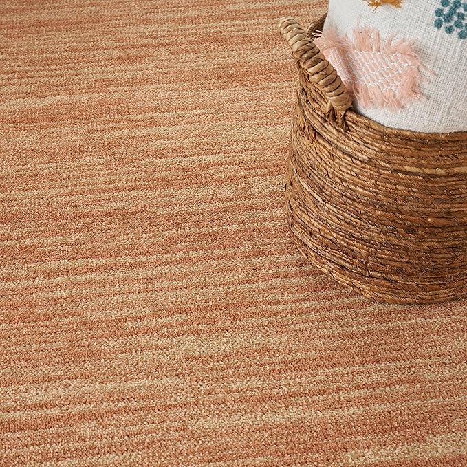 Nourison Home Nourison Essentials Rust 9' x Square Area Rug - Easy Clean, Non Shedding, Bed Room, Living Room, Dining Room, Kitchen (9' x Square)