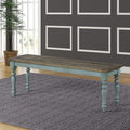 Prato Two-Tone Wood Dining Bench