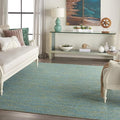 Nourison Home Nourison Essentials Blue Green 10' x 14' Area Rug - Easy Clean, Non Shedding, Bed Room, Living Room, Dining Room, Kitchen (10' x 14')